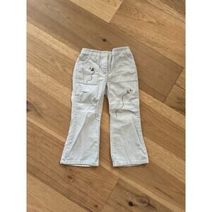 Vintage Gymboree Blue Embroidered Bee Flared Adjustable Waist Corduroy Pants 3